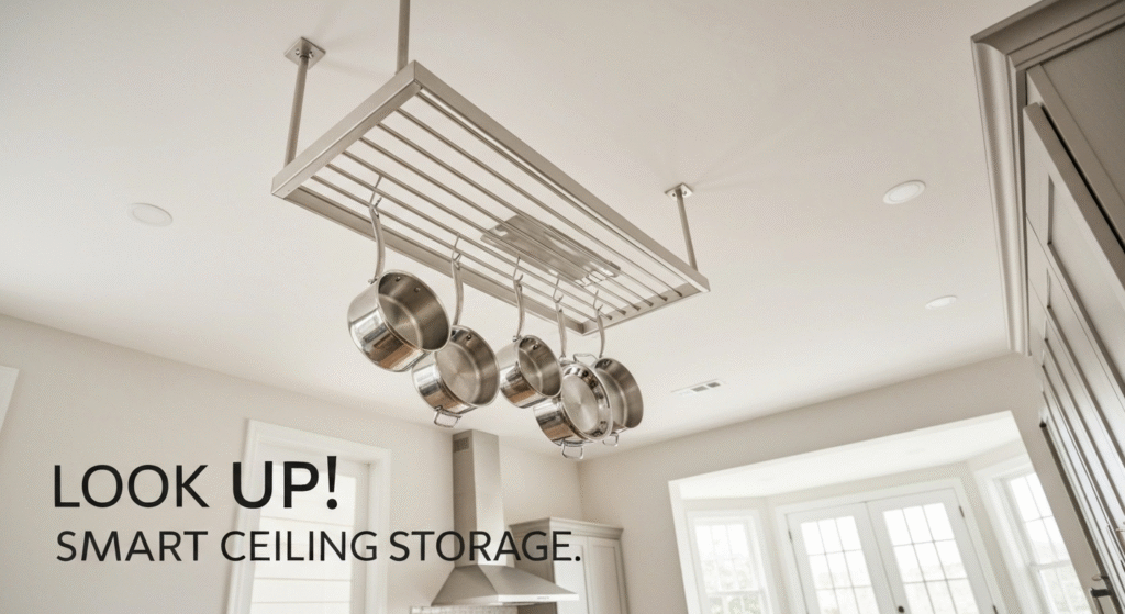 Look Up! How to Add Ceiling Storage and Keep Your Kitchen Feeling Open